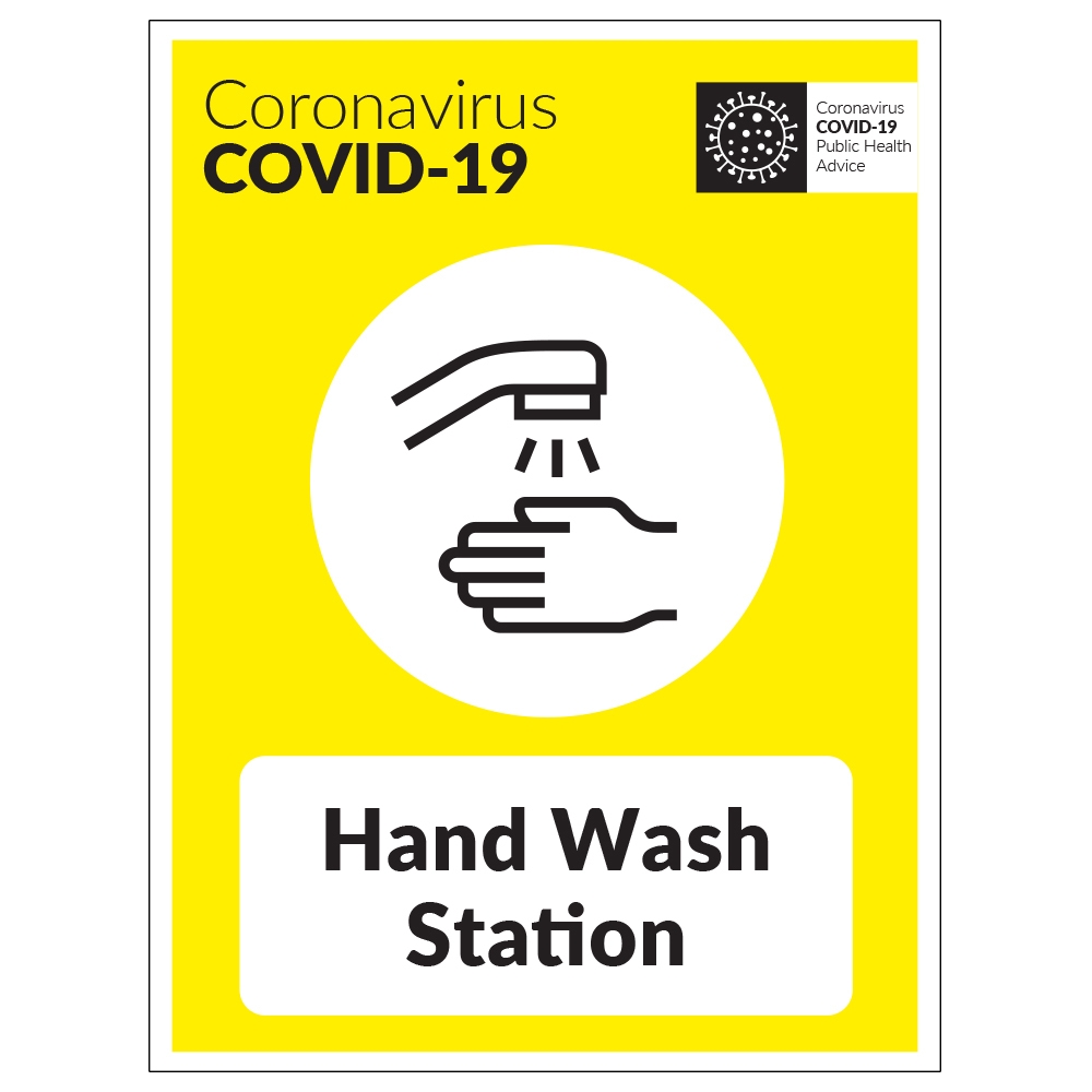 COVID 19 Hand Wash Station Sign COVID 19 Hand Wash Station Sign